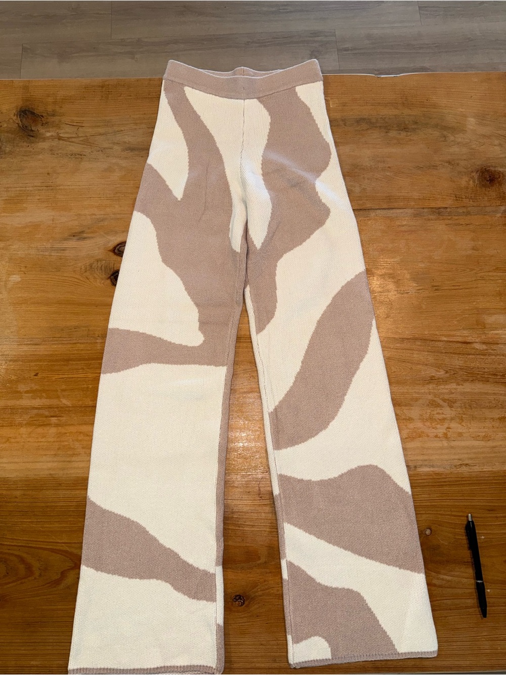 JLUXLABEL Tiarra Abstract Knit Wide Leg Pants Size Small